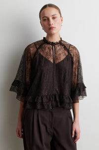 Sybell Lace Ruffle Blouse