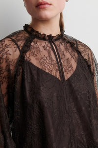 Sybell Lace Ruffle Blouse
