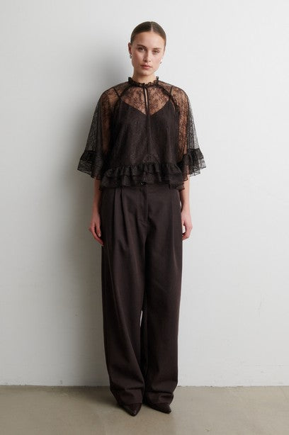 Sybell Lace Ruffle Blouse