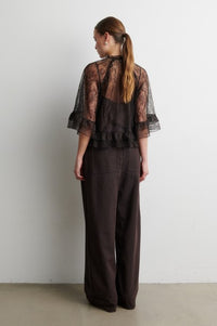 Sybell Lace Ruffle Blouse