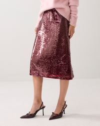 Sequin Midi Skirt