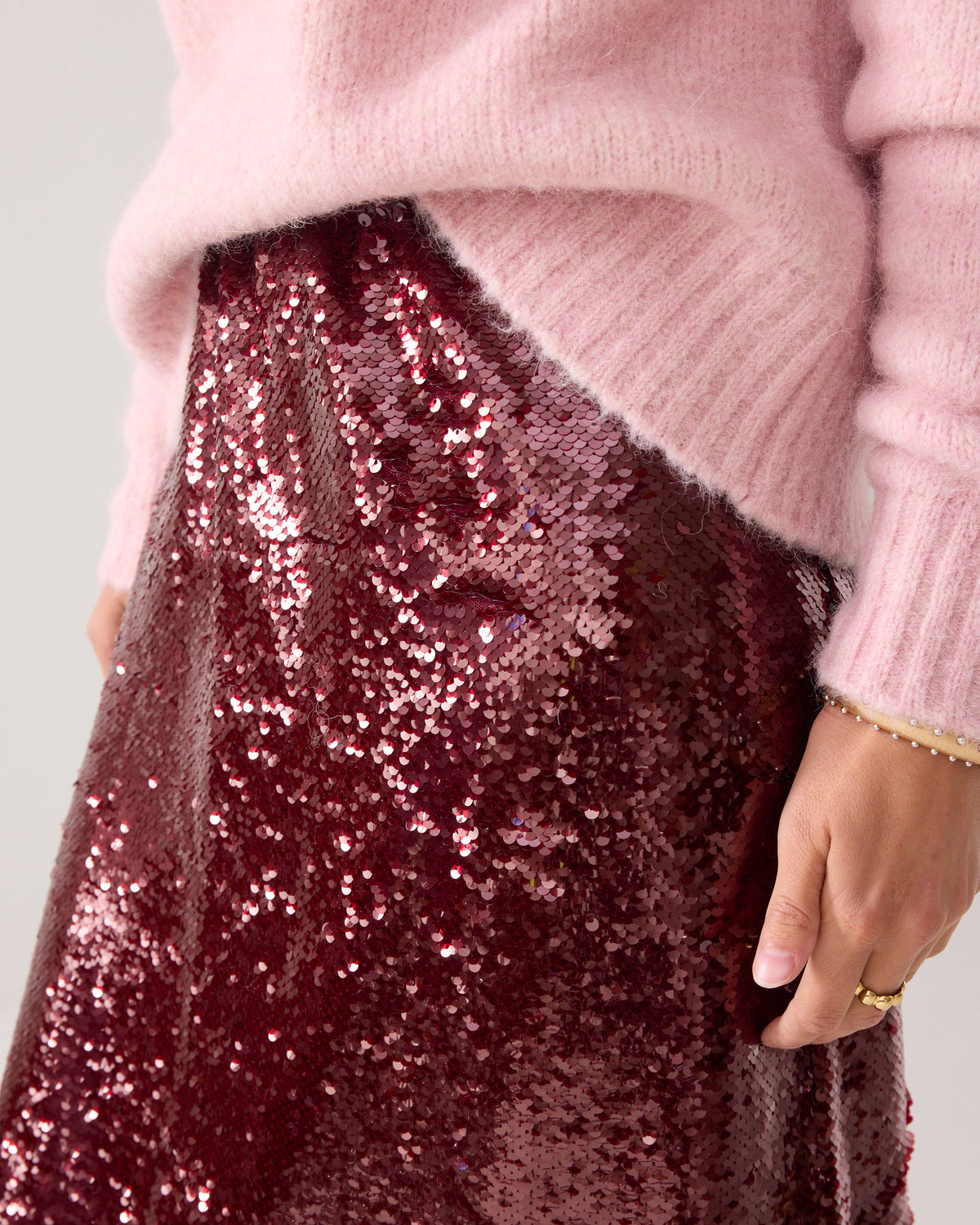 Sequin Midi Skirt