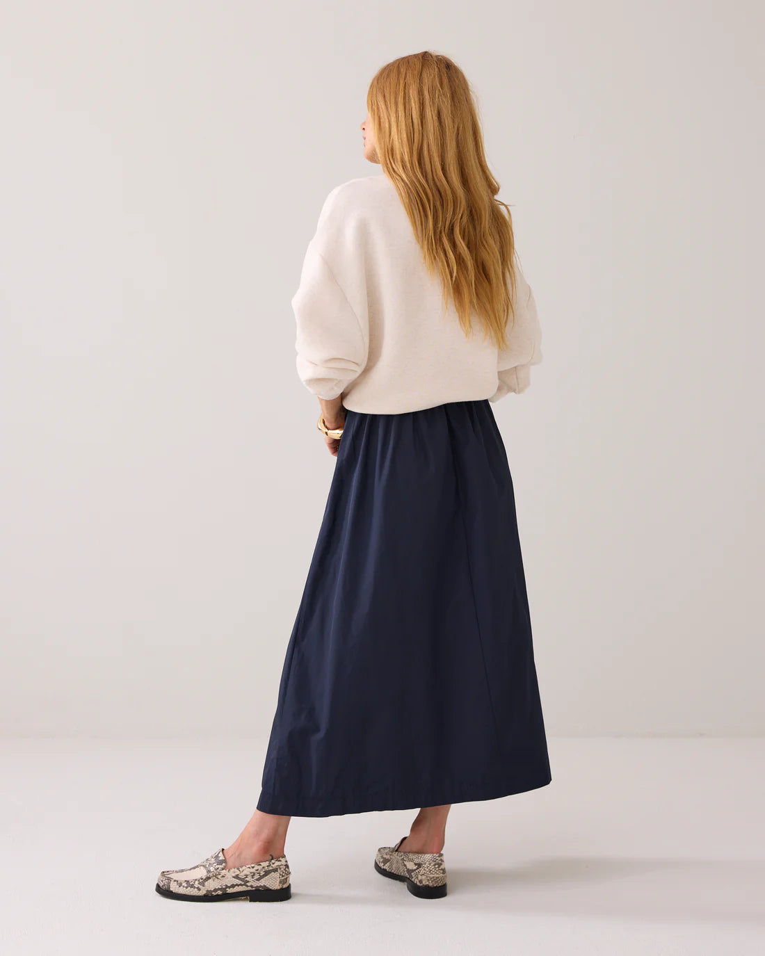 Wide Taffeta Skirt