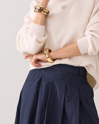 Wide Taffeta Skirt