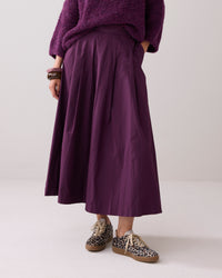 Wide Taffeta Skirt