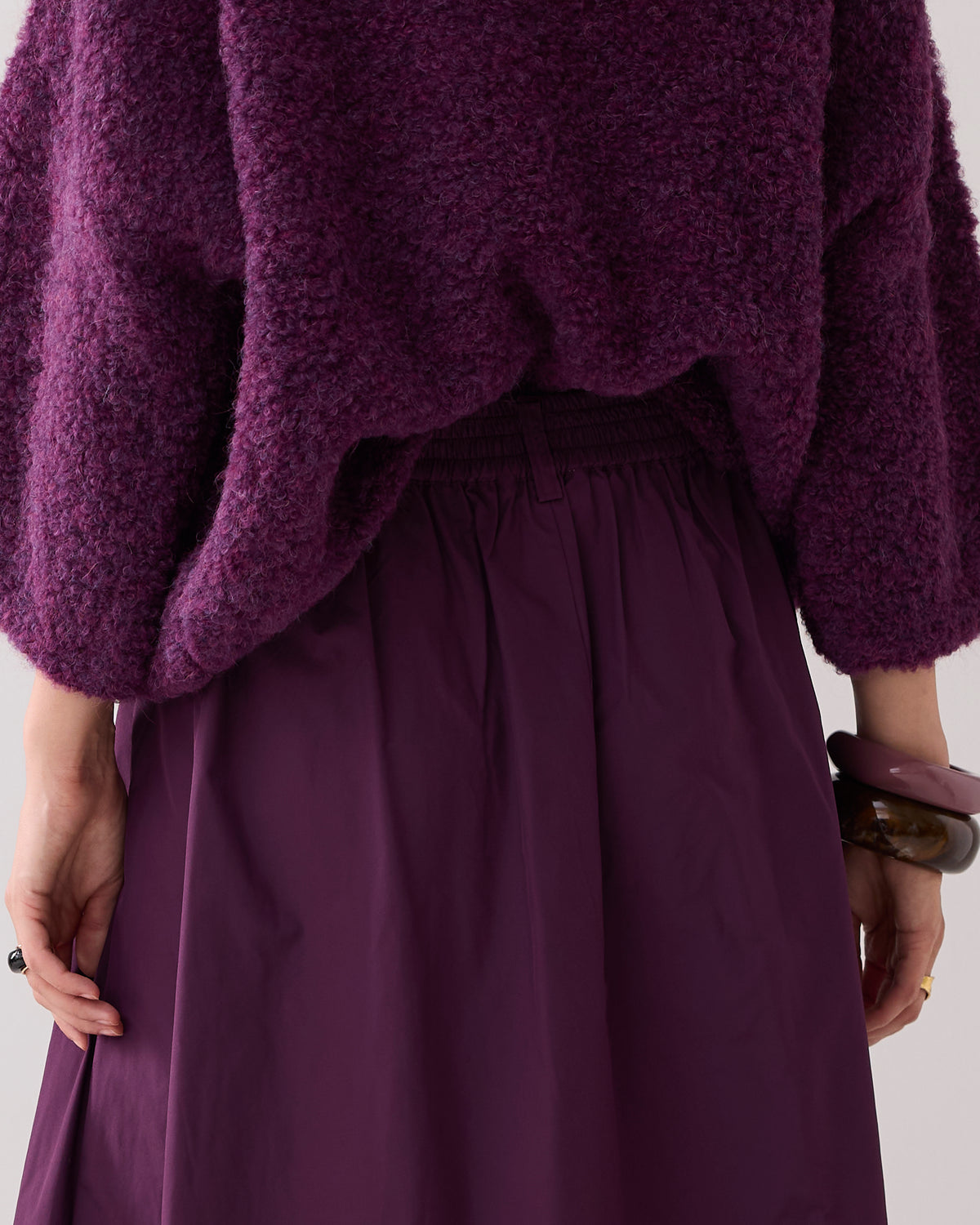 Wide Taffeta Skirt