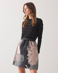 Skirt leaves jacquard