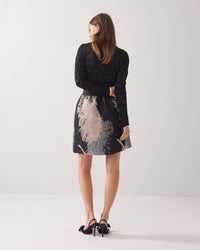 Skirt leaves jacquard