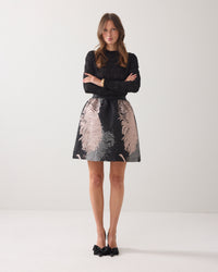 Skirt leaves jacquard