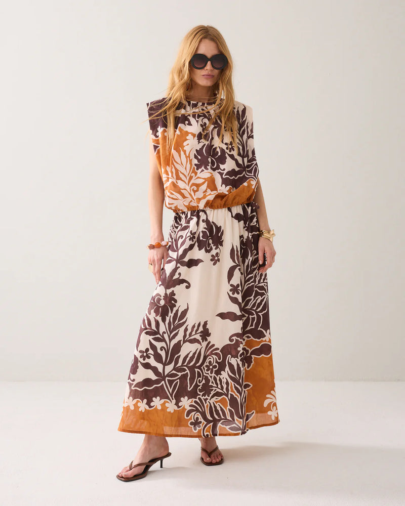 Long Skirt with Unique Print