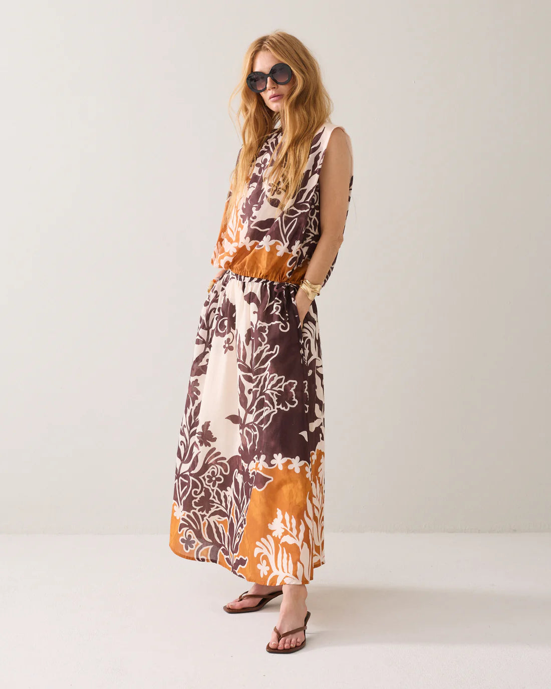Long Skirt with Unique Print