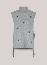 Embellished Spencer Cozy Melange Knit