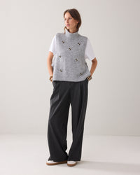 Embellished Spencer Cozy Melange Knit