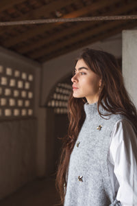 Embellished Spencer Cozy Melange Knit