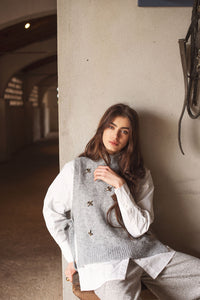 Embellished Spencer Cozy Melange Knit