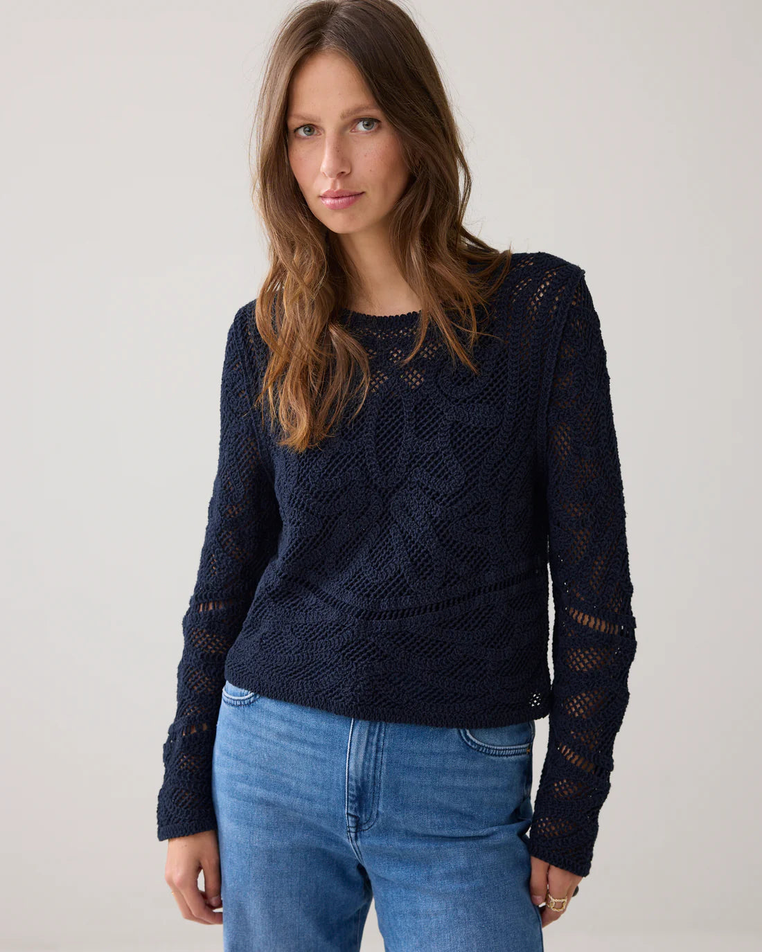 Jumper in Macramé Look