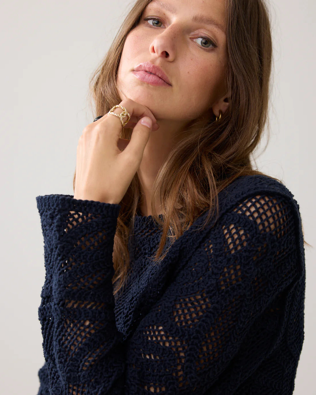 Jumper in Macramé Look