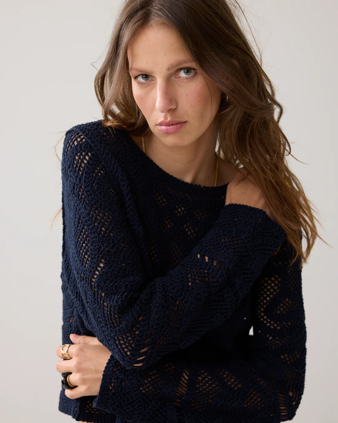 Jumper in Macramé Look