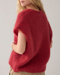 Cardigan Sleevles Mohair Knit