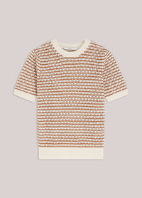 Ajour-knitted Short-Sleeve Jumper