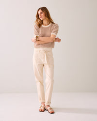 Ajour-knitted Short-Sleeve Jumper