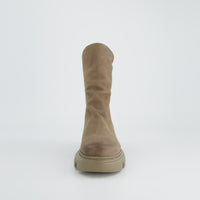 Stone Suede Ankle Boot
