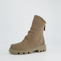 Stone Suede Ankle Boot