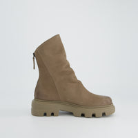 Stone Suede Ankle Boot
