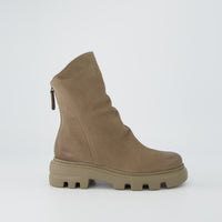 Stone Suede Ankle Boot
