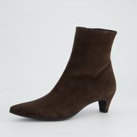 Suede Kitten Heel Ankle Boot