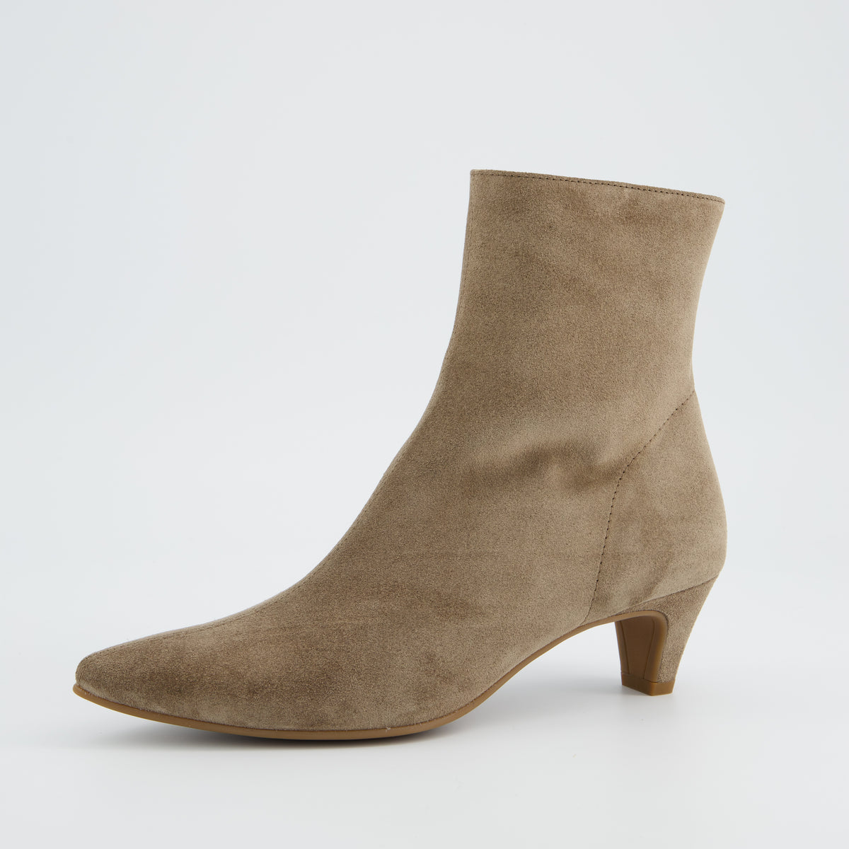 Suede Kitten Heel Ankle Boot