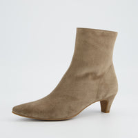Suede Kitten Heel Ankle Boot
