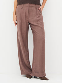 Rose Melange Wide Leg Eila Trousers