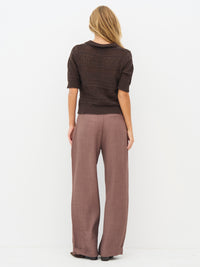 Rose Melange Wide Leg Eila Trousers