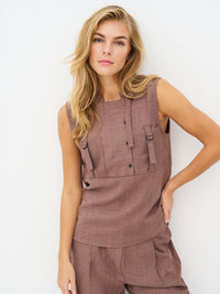 NÜ Denmark Rose Melange Utility Vest