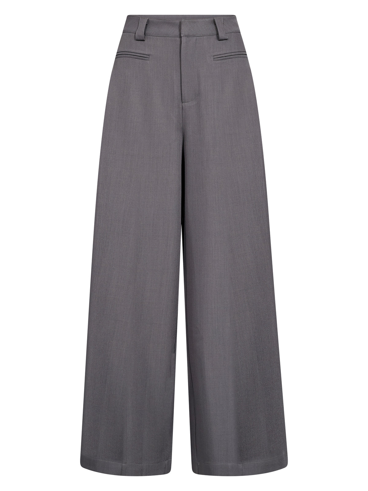 NÜ Denmark Grey Melange Wide Leg Trousers
