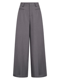 NÜ Denmark Grey Melange Wide Leg Trousers