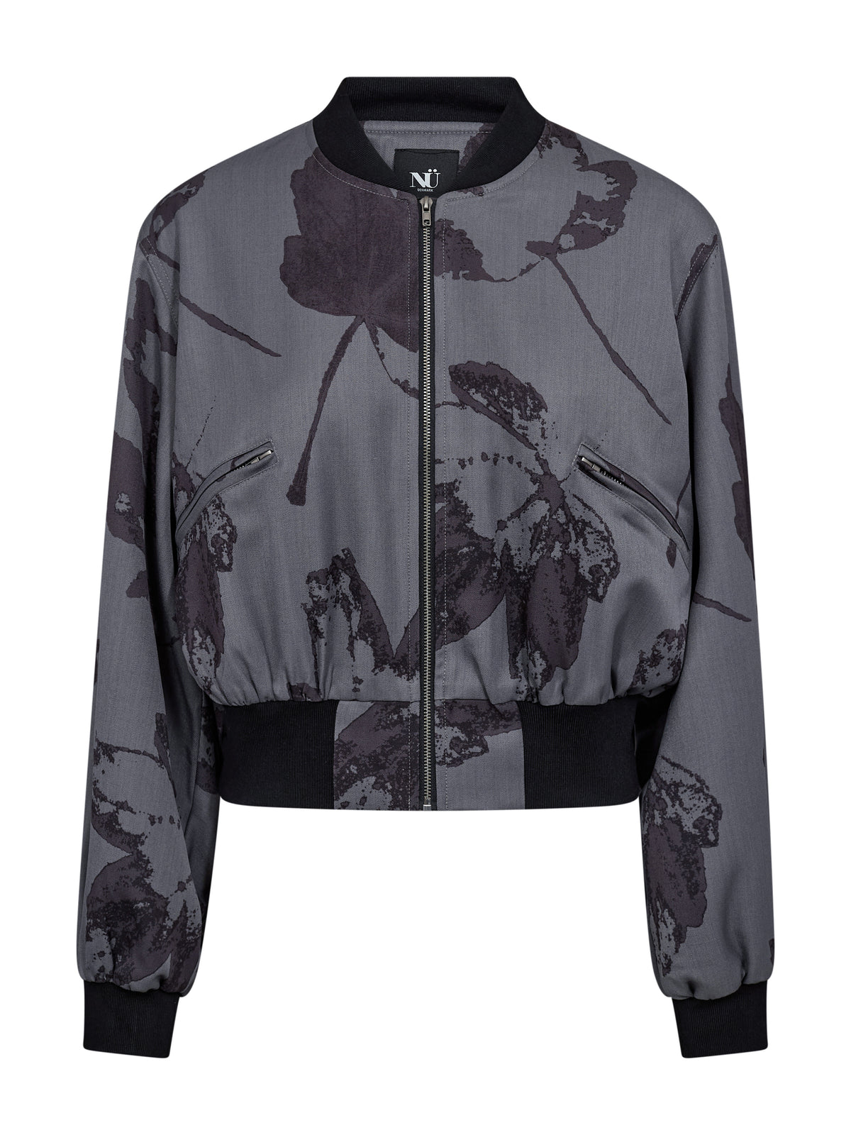 NÜ Denmark Grey Floral Bomber Jacket