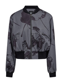 NÜ Denmark Grey Floral Bomber Jacket