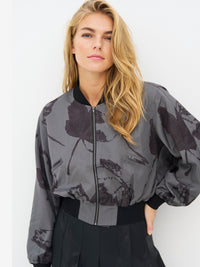 NÜ Denmark Grey Floral Bomber Jacket