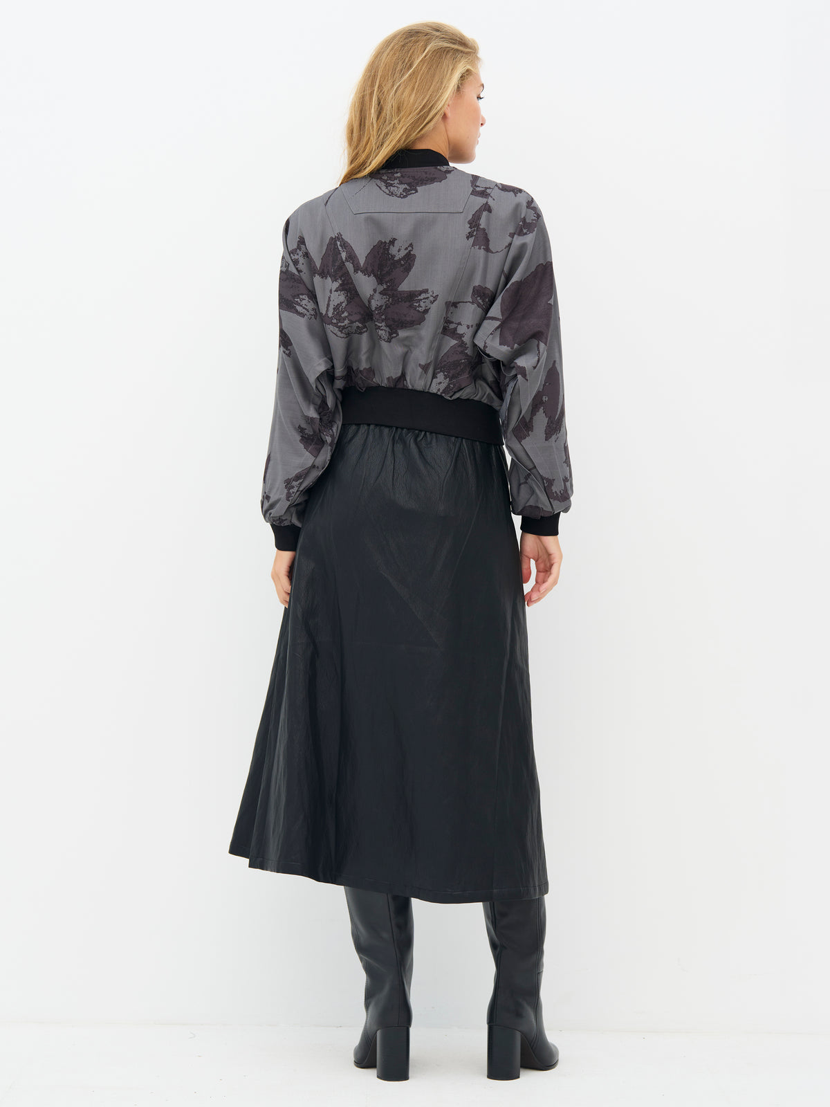 NÜ Denmark Grey Floral Bomber Jacket