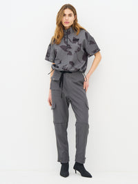 NÜ Denmark Grey Floral Utility Top