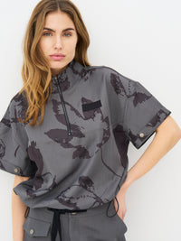 NÜ Denmark Grey Floral Utility Top