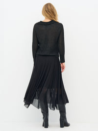 NÜ Denmark Black Open-Knit Polo Jumper