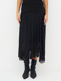 NÜ Denmark Black Mesh Maxi Skirt
