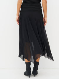 NÜ Denmark Black Mesh Maxi Skirt