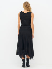 NÜ Denmark Black Mesh Maxi Skirt