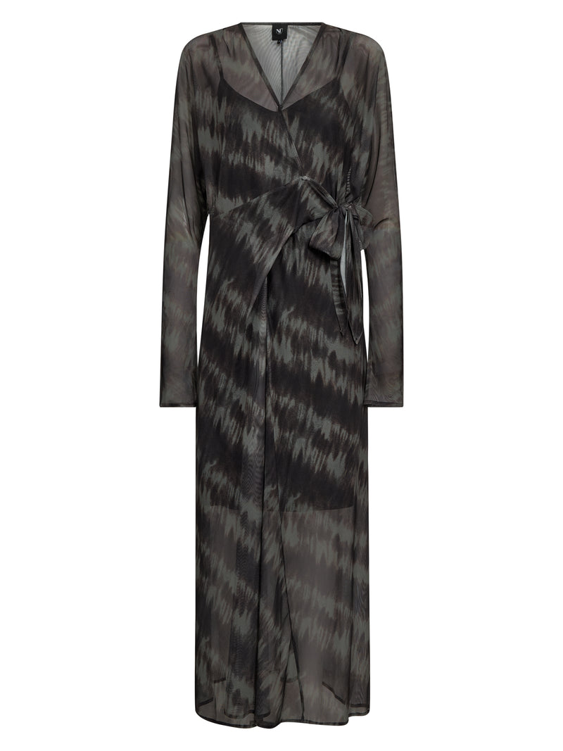 NÜ Denmark Army Mix Mesh Wrap Dress