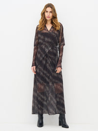 NÜ Denmark Army Mix Mesh Wrap Dress