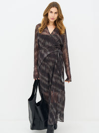 NÜ Denmark Army Mix Mesh Wrap Dress